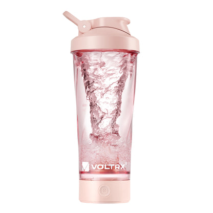 Premium Electric Protein Shaker Bottle, Made with Tritan - BPA Free - 24 Oz Vortex Portable Mixer Cup/Usb Rechargeable Shaker Cups for Protein Shakes (Pink)